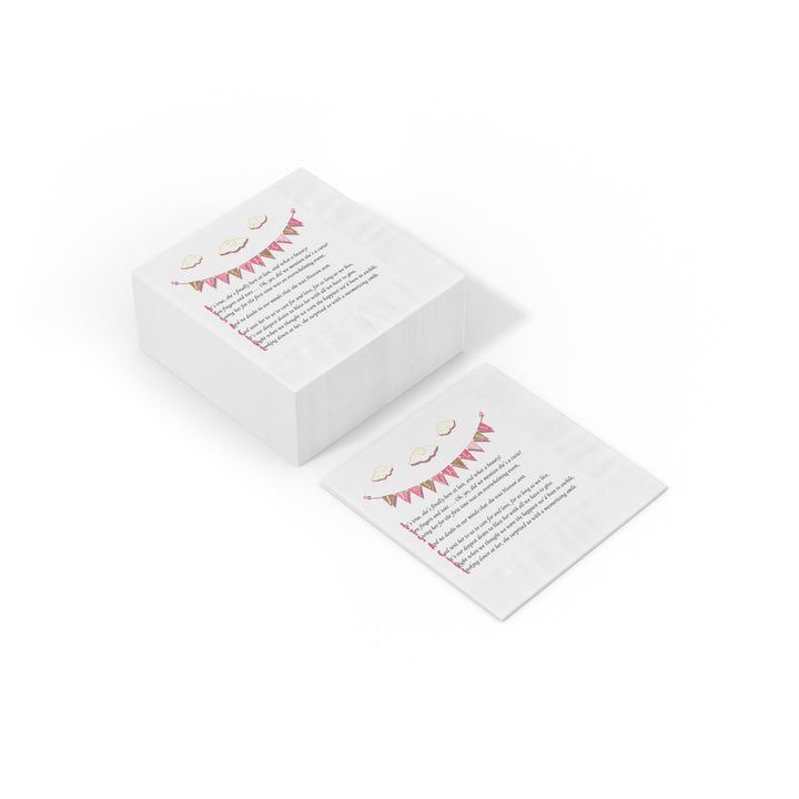 "It's a Girl" White Coined Napkins Baby Shower Napkins -   No Personalization