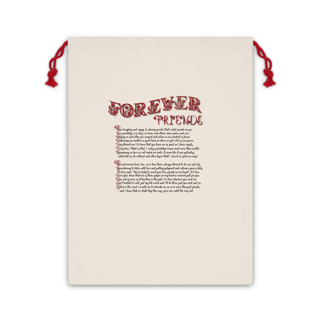 Forever Friends Acrostic Poem Gift Bag - Red