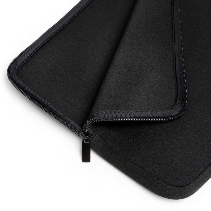 Aquarius Acrostic Poem Neoprene Laptop Sleeve - Solid Black Back