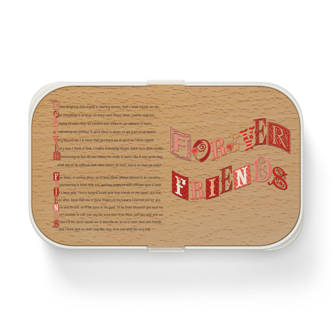 Add White Background - Forever Friends Acrostic Poem Bento Lunch Box Fun Font