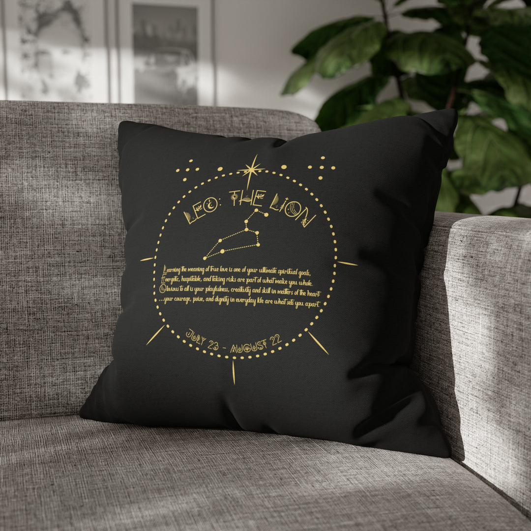 Written in the Stars Pillowcase/Cover Spelling Out "Leo"