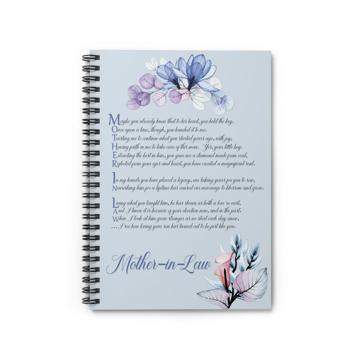 It's Just a Phrase "Mother-in-Law" Spiral Notebook - Transparent Flowers