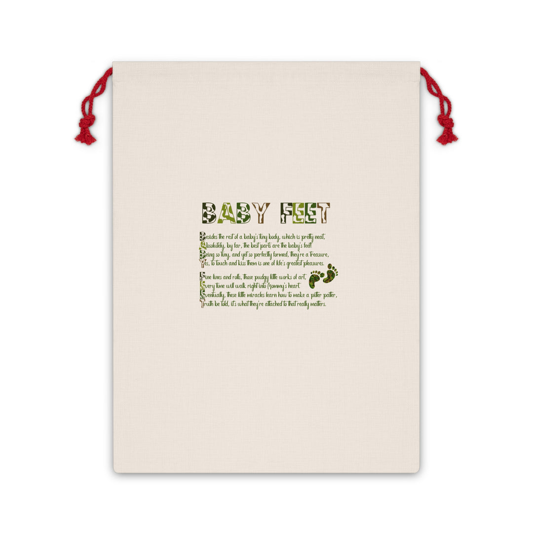 Baby Feet Acrostic Poem Gift Bag - Camo