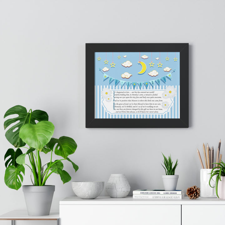 Baby Steps "It's a Boy" Framed Print Collection - No Personalization