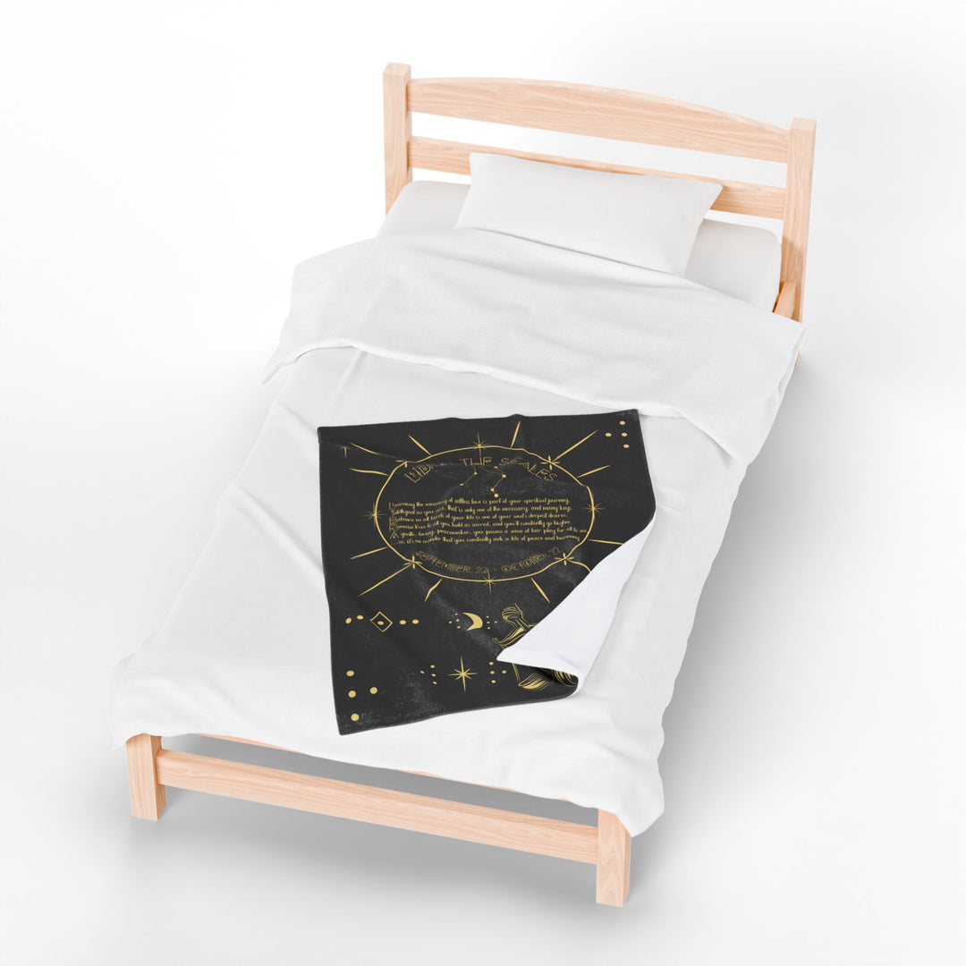 Libra Acrostic Poem Velveteen Blanket
