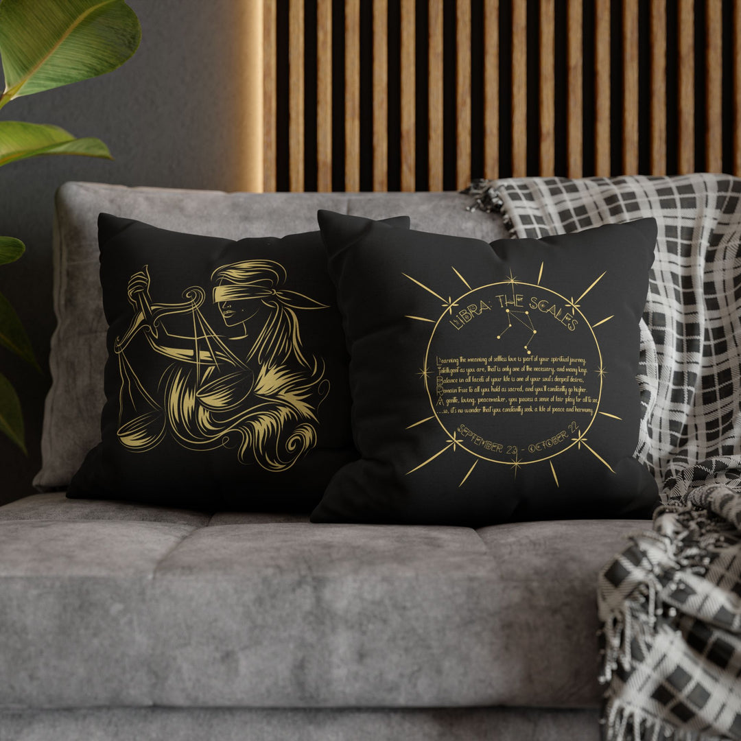 Libra Acrostic Poem Pillow Cover