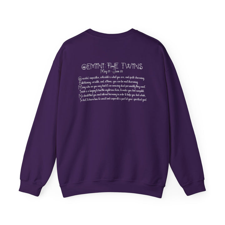 Gemini Astrology Sweatshirt with Acrostic Poem