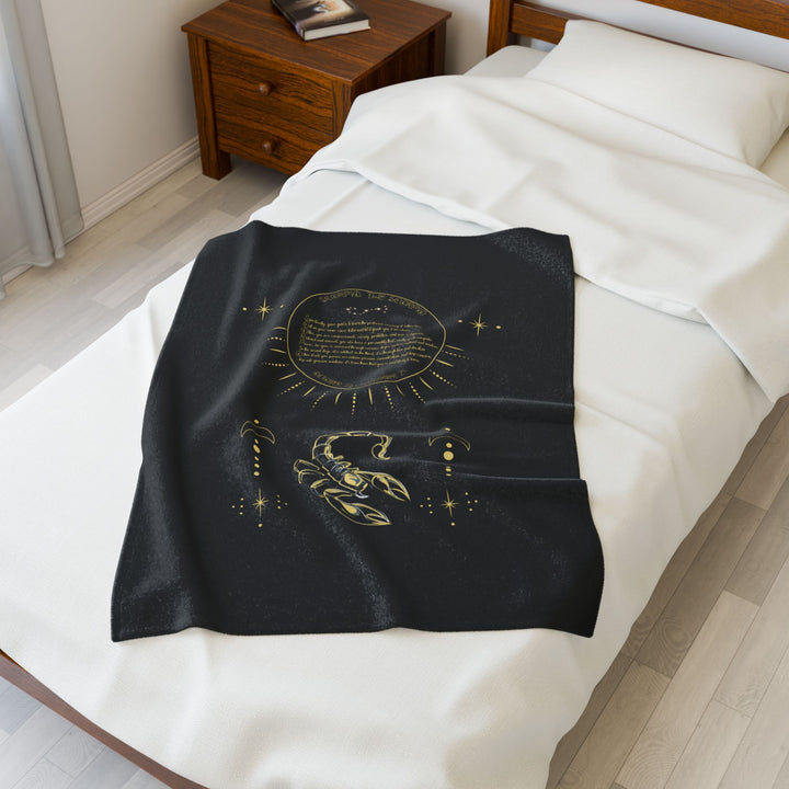 Scorpio Acrostic Poem Velveteen Blanket