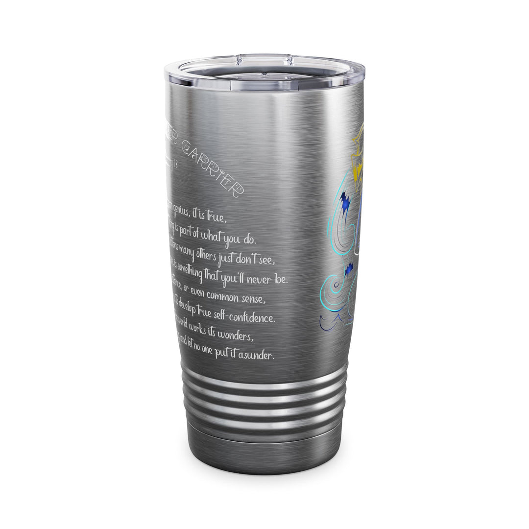 Aquarius Acrostic Poem Ringneck Tumbler - 20oz