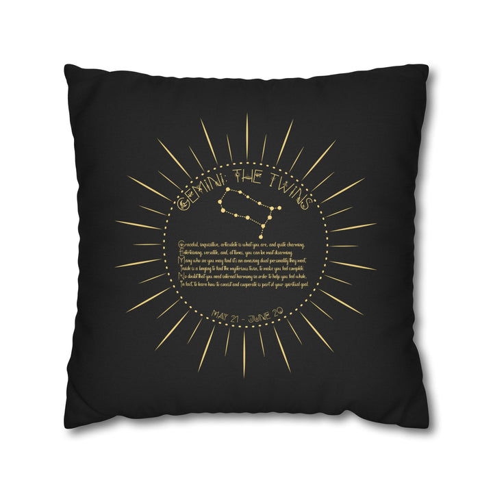 Gemini Acrostic Poem Pillow Cover