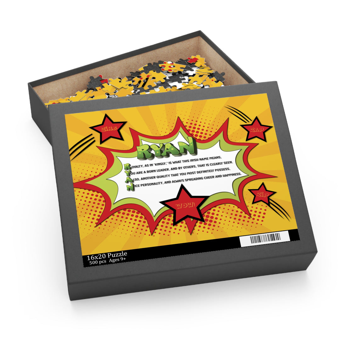 Namesakes Personalized Acrostic Name Poem Jigsaw Puzzle - Comic Style-Stars