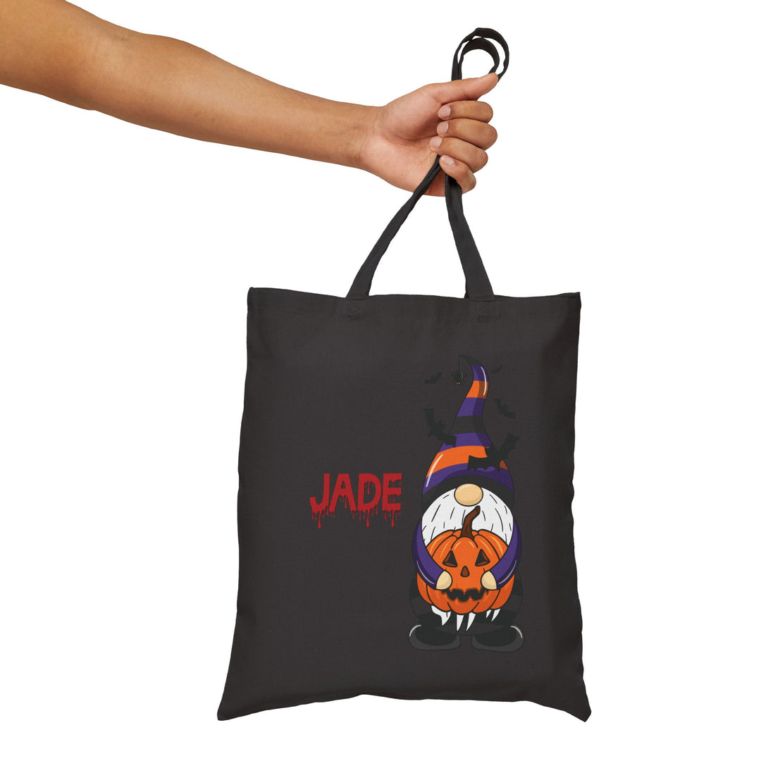 Happy Halloween Canvas Candy Tote Bag - Gnome- Personalized