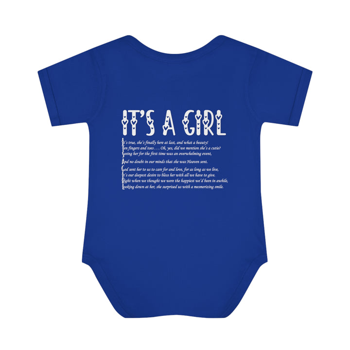 Baby Steps "It's a Girl" Acrostic Poem Bodysuit - Mommy & Baby Elephant
