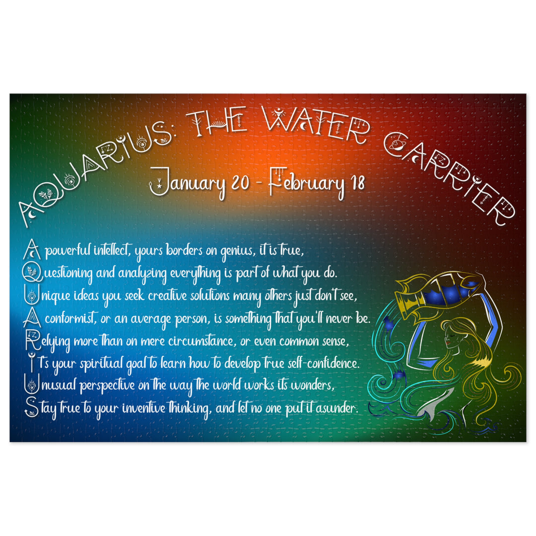 "Aquarius" Acrostic Poem Jigsaw Puzzle