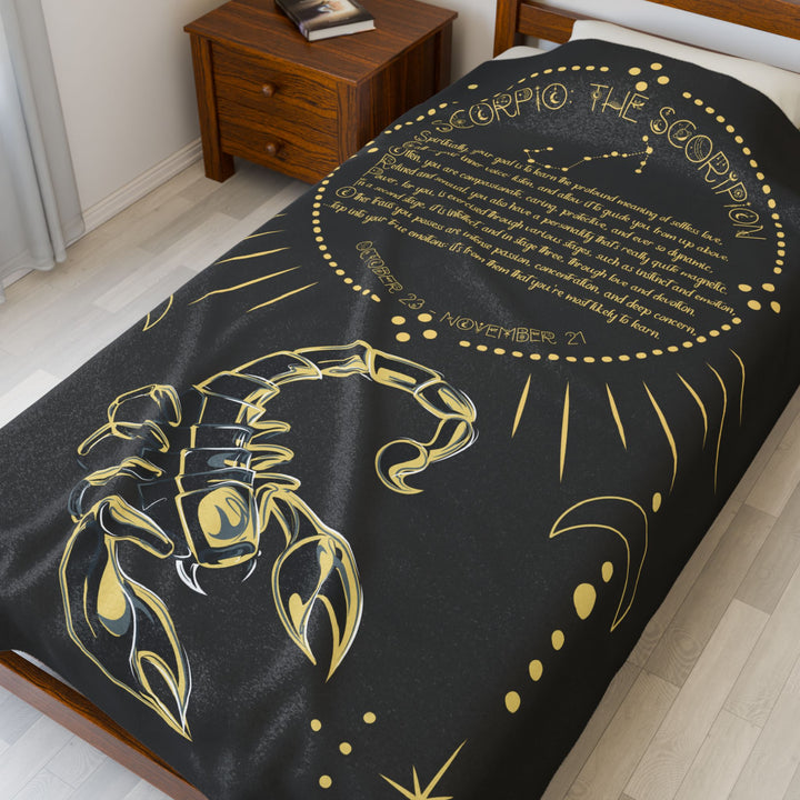 Scorpio Acrostic Poem Velveteen Blanket