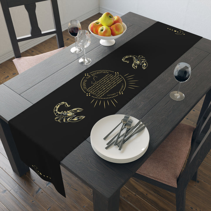 Scorpio Acrostic Poem Table Runner