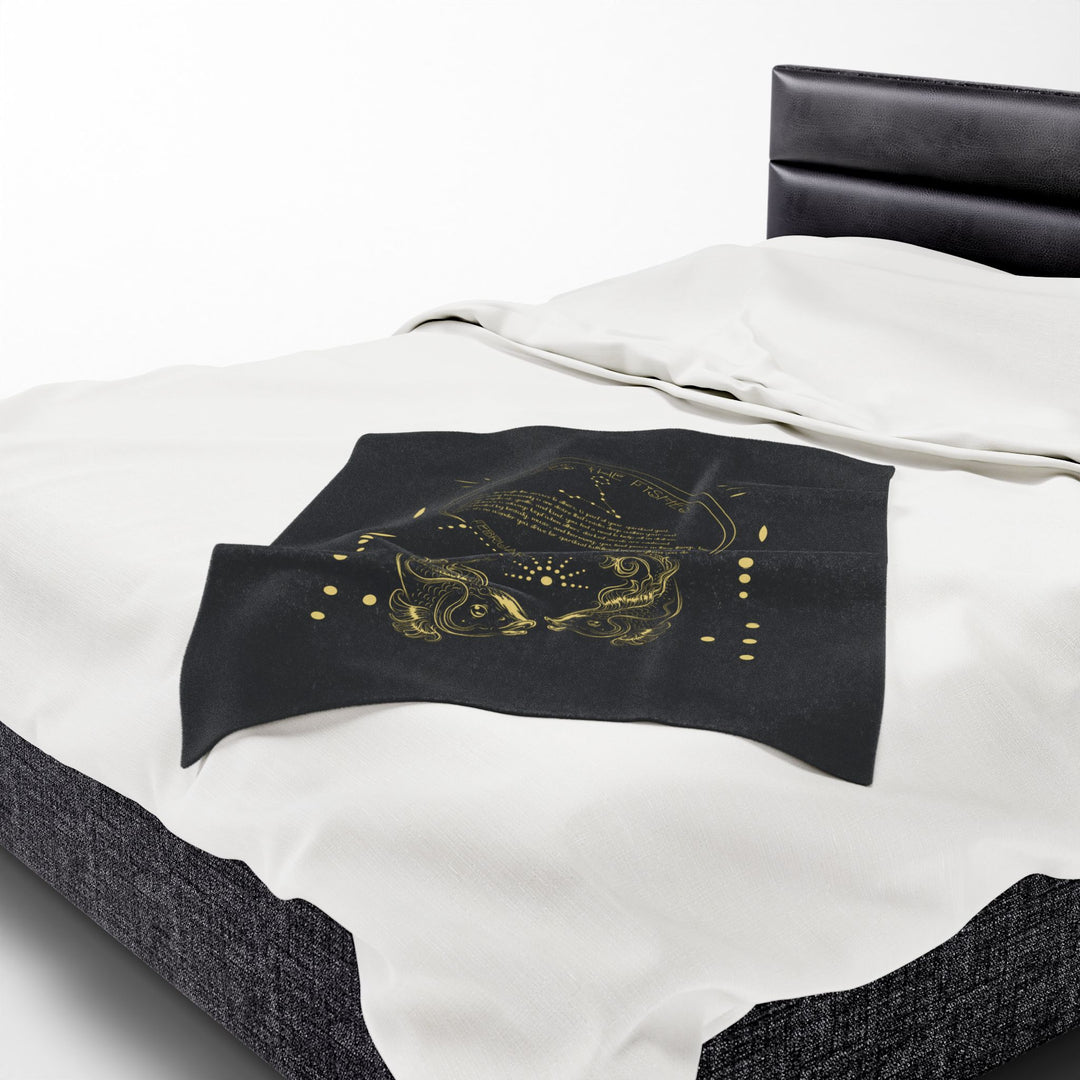Pisces Acrostic Poem Velveteen Blanket