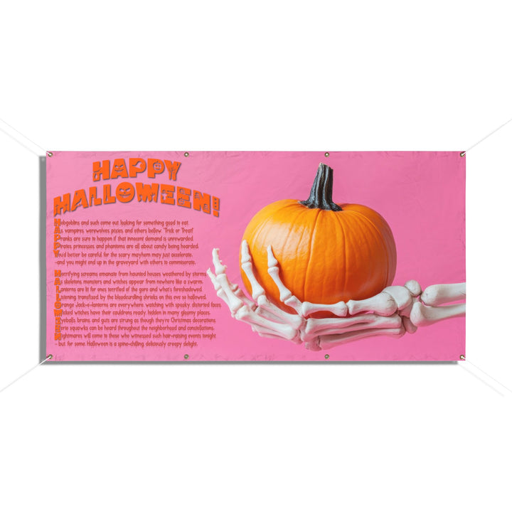 DPI TOO LOW! Happy Halloween Acrostic Poem Vinyl Banner