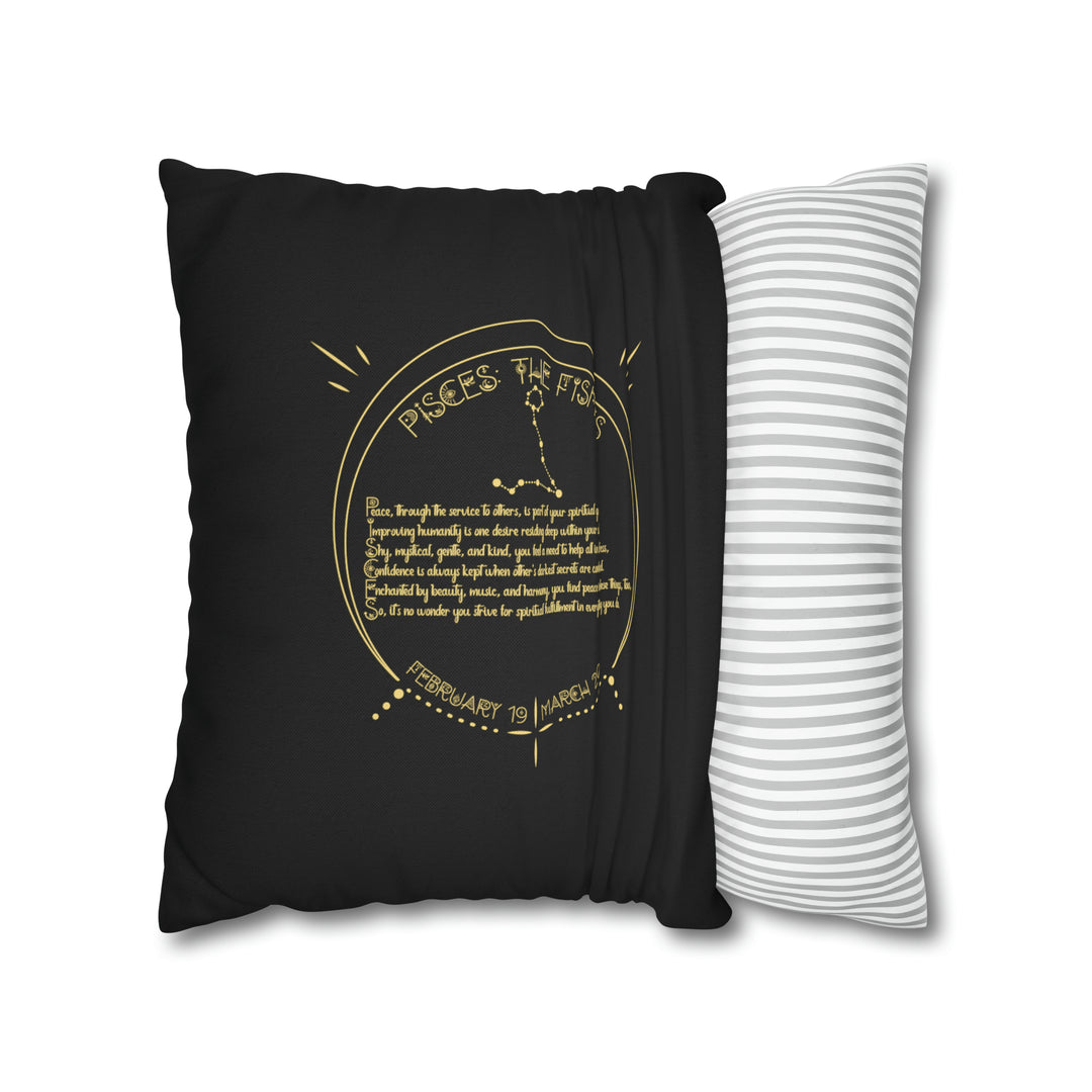 Written in the Stars Pillowcase/Cover Spelling Out "Pisces"