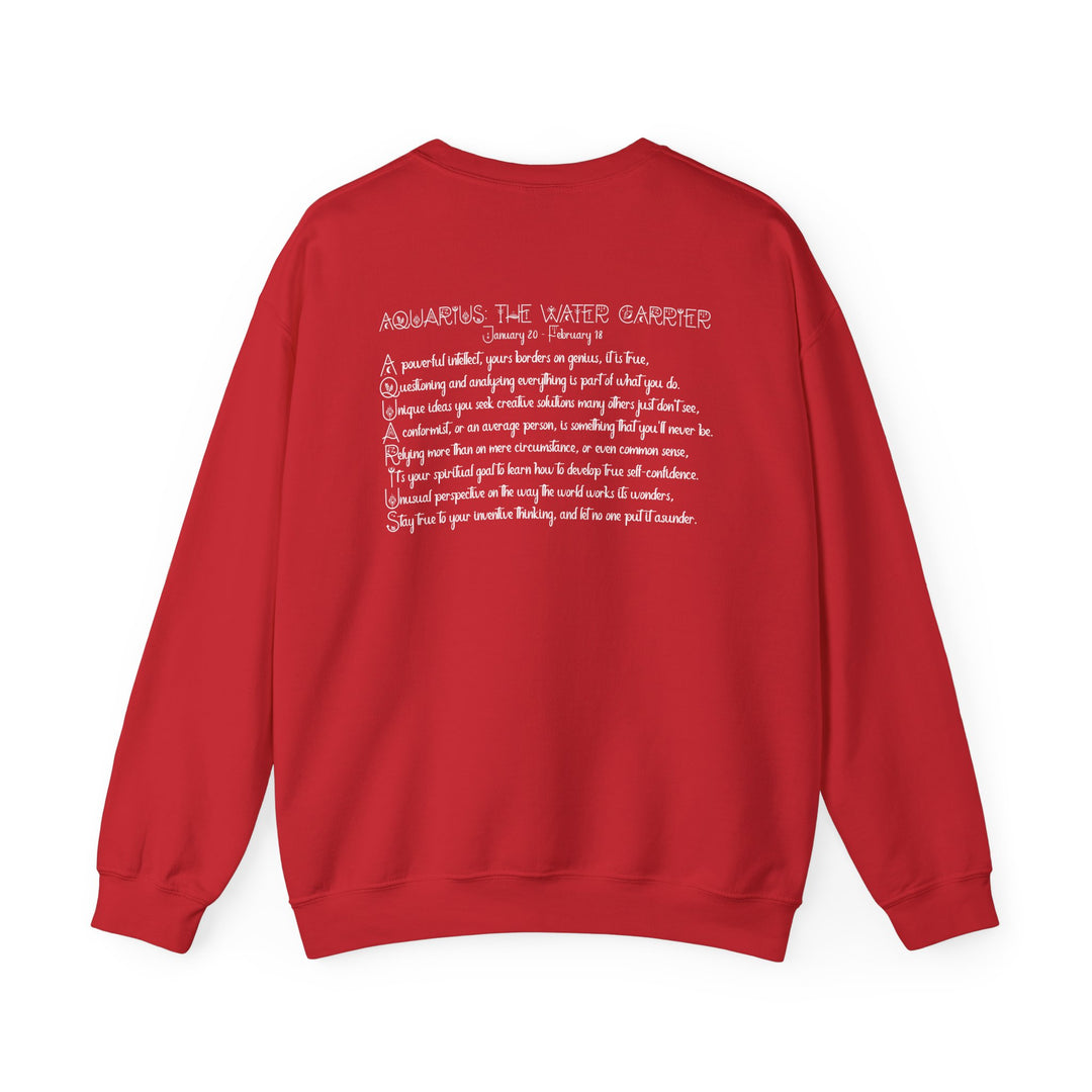 Aquarius Acrostic Poem Astrology Sweatshirt - Unisex