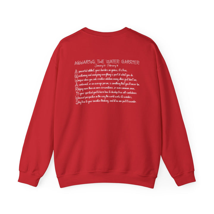 Aquarius Acrostic Poem Astrology Sweatshirt - Unisex