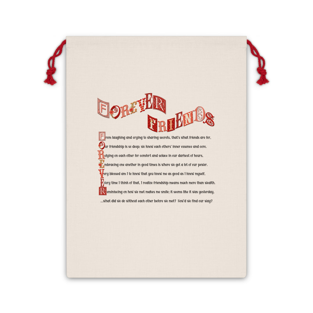 Forever Friends Acrostic Poem Gift Bag - Wavy Font