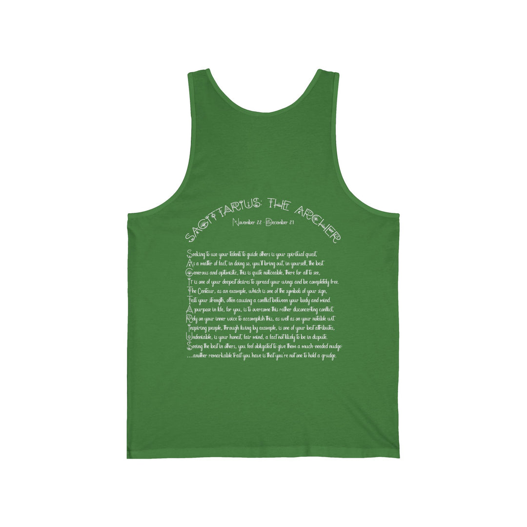 “Sagittarius” Unisex Acrostic Poem Jersey Tank