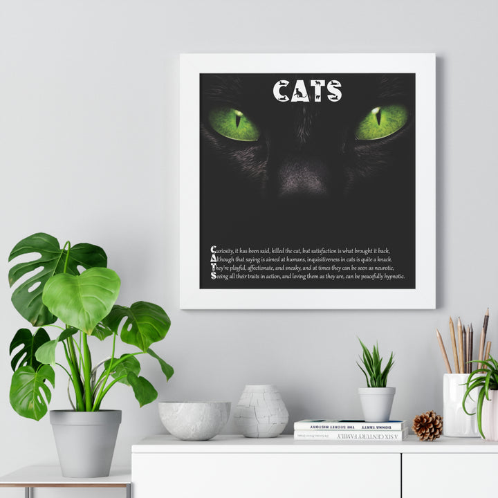 It's Just a Phrase "Cats" Framed Acrostic Poem Print