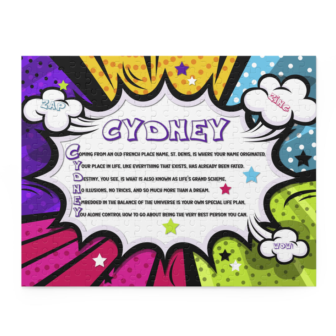 Namesakes Personalized Acrostic Name Poem Jigsaw Puzzle - Comic Bright Burst