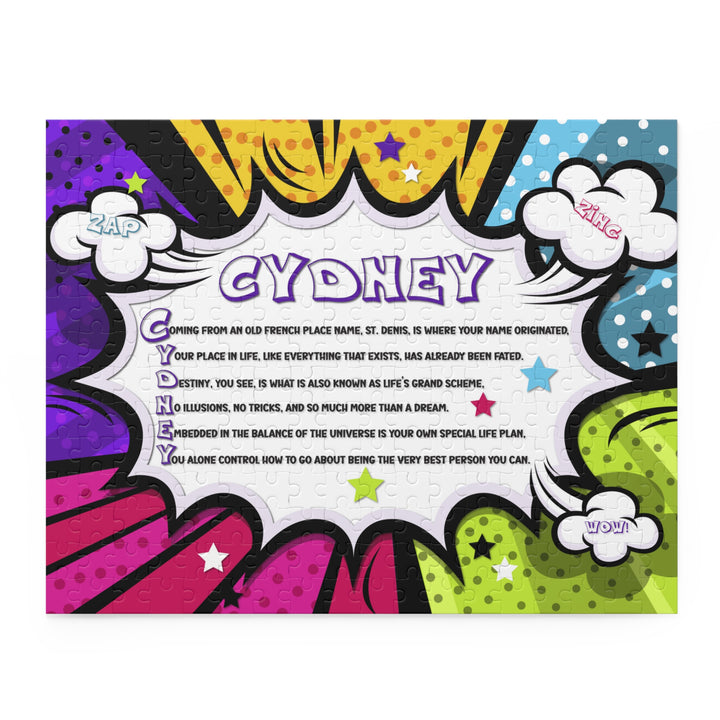 Namesakes Personalized Acrostic Name Poem Jigsaw Puzzle - Comic Bright Burst