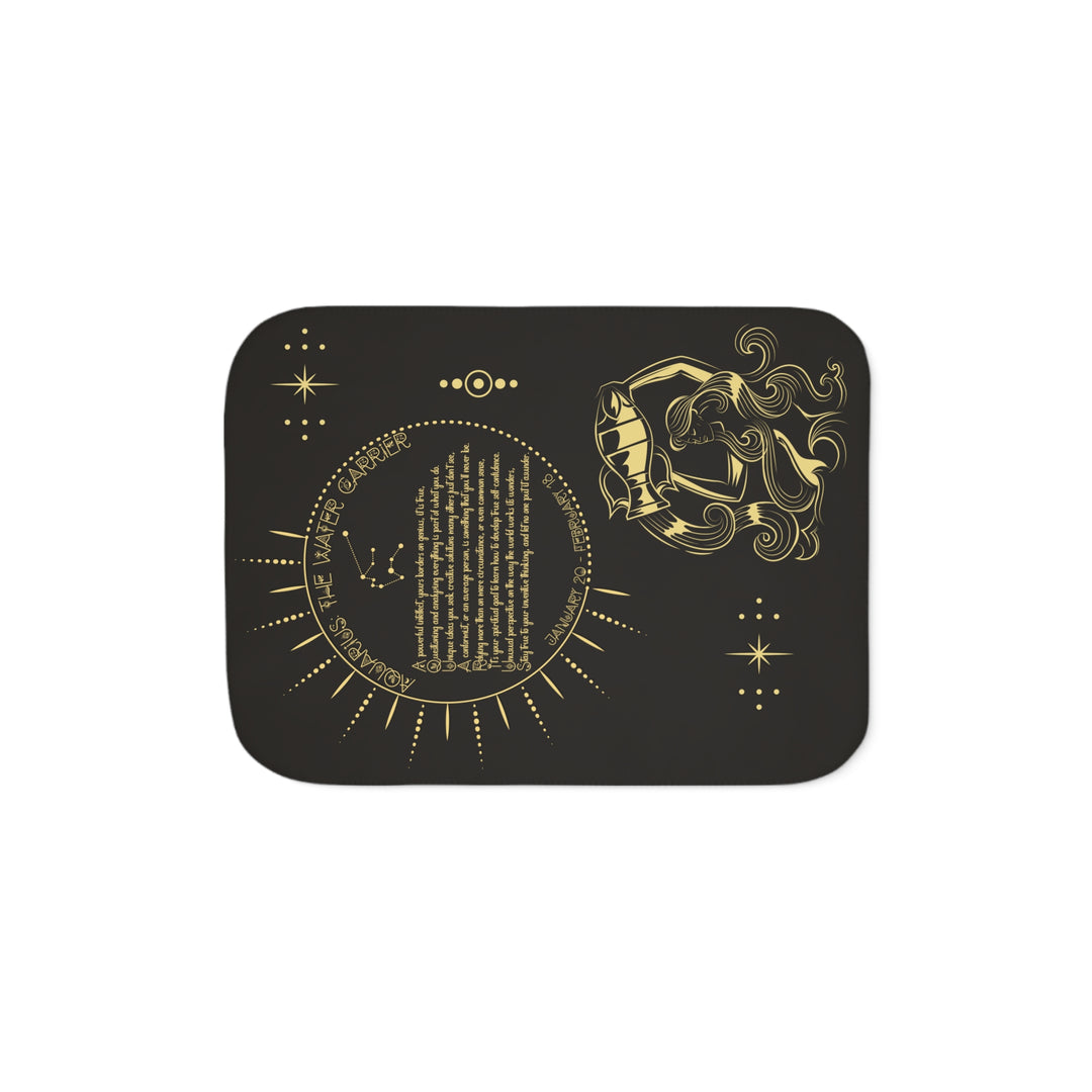 Written in the Stars Sherpa Blanket - Aquarius