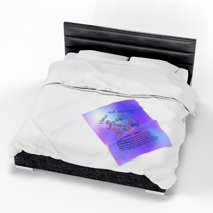 Libra Acrostic Poem Velveteen Plush Blanket - Colored