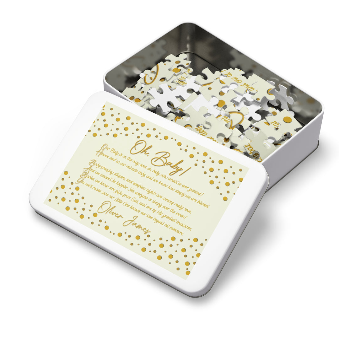 Oh, Baby! Acrostic Poem Puzzle - Personalized - Tin Box