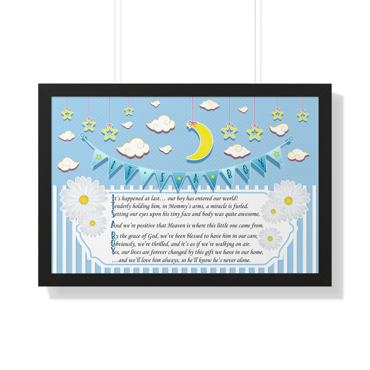Baby Steps "It's a Boy" Framed Print Collection - No Personalization