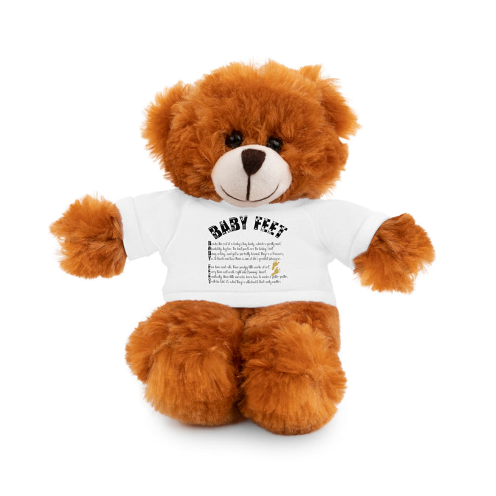 Baby Feet Acrostic Poem Stuffed Animals with Tee - Baby Feet - Gold Footprints