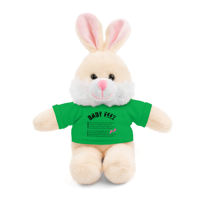 Baby Feet Acrostic Poem Stuffed Animal Collection with T-Shirt - Pink Footprints