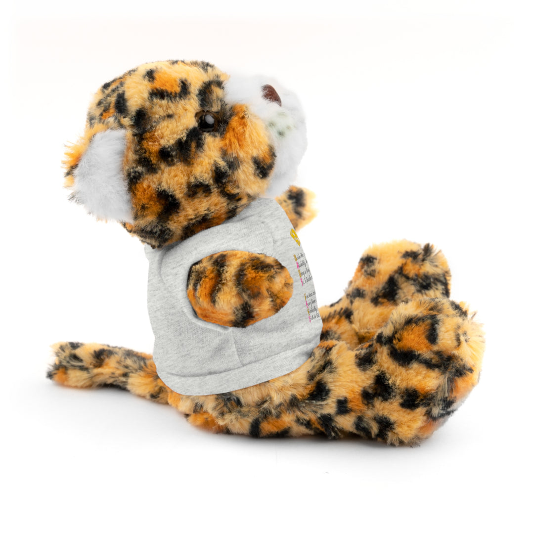 Baby Feet Acrostic Poem Stuffed Animals with Tee - Baby Feet - Gold Footprints