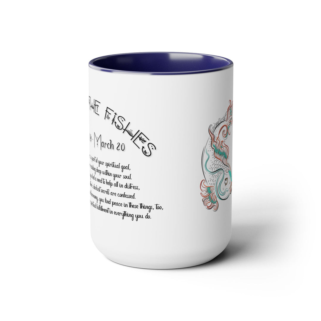 Pisces Two-Tone Coffee Mugs - 15oz