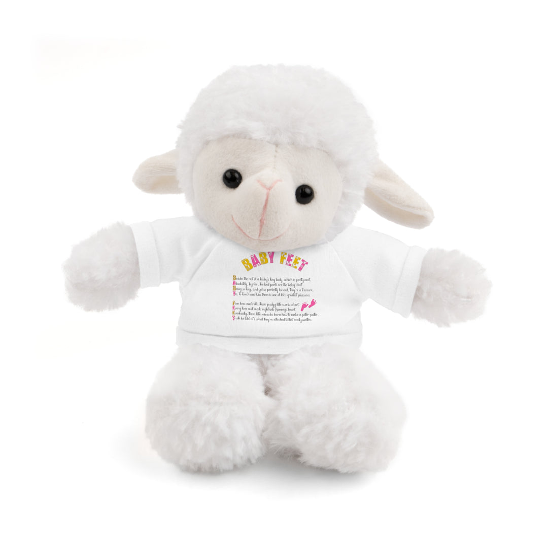 Baby Feet Acrostic Poem Stuffed Animal Collection with T-Shirt - Pink Footprints