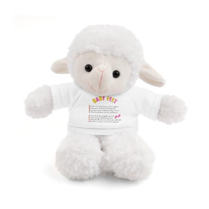 Baby Feet Acrostic Poem Stuffed Animal Collection with T-Shirt - Pink Footprints