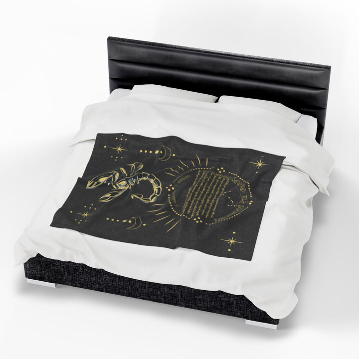 Scorpio Acrostic Poem Velveteen Blanket