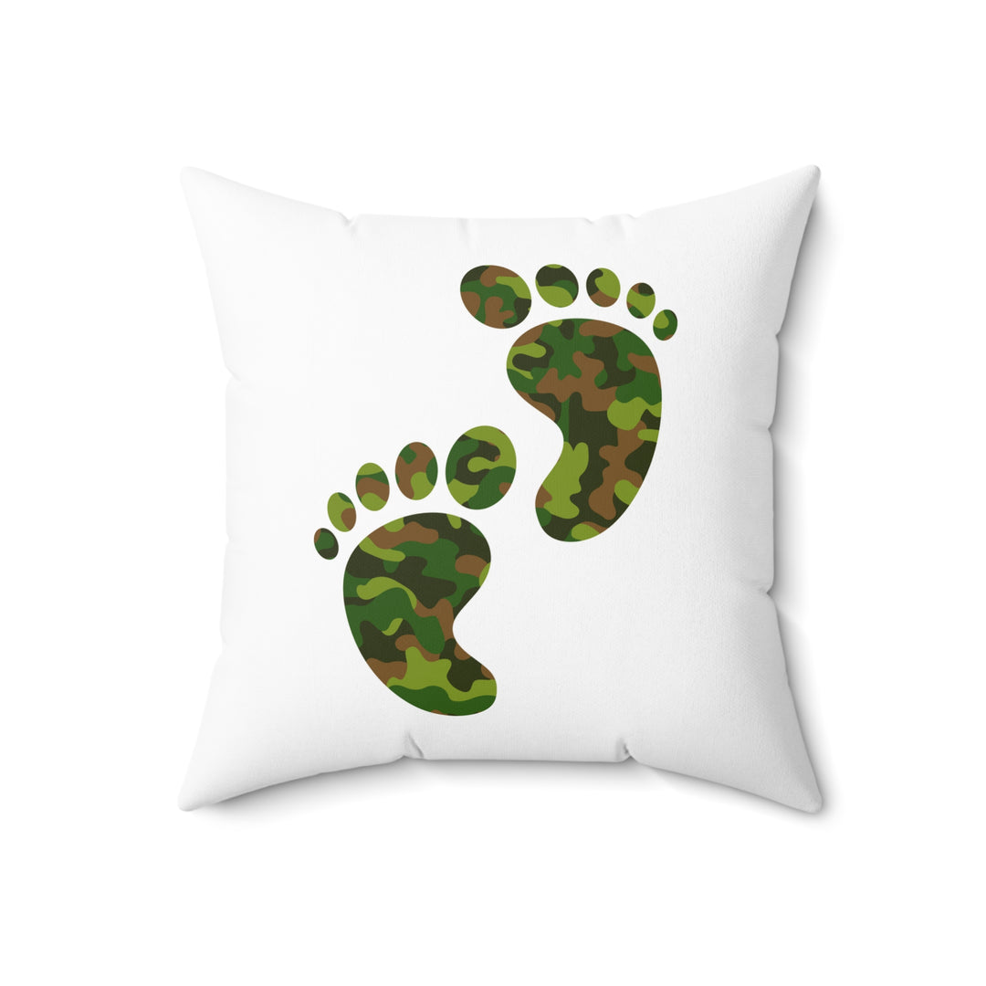 "Baby Feet" Acrostic Poem Pillow - Camo