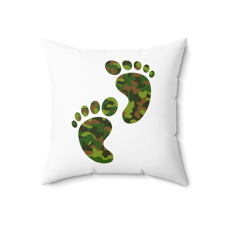 "Baby Feet" Acrostic Poem Pillow - Camo