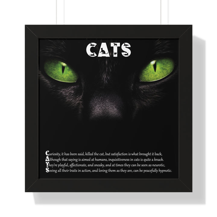 It's Just a Phrase "Cats" Framed Acrostic Poem Print