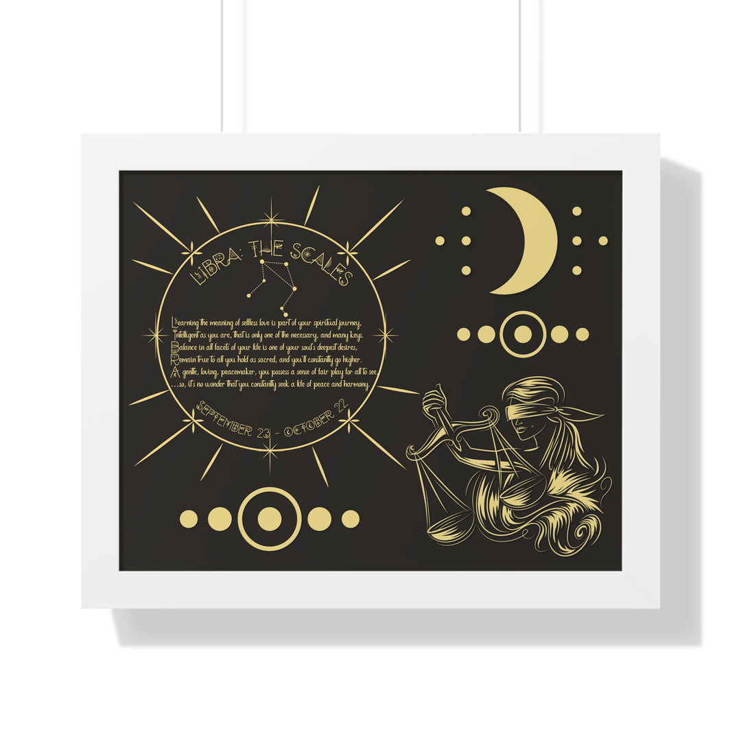 Written in the Stars Framed Acrostic Poem Print - Libra