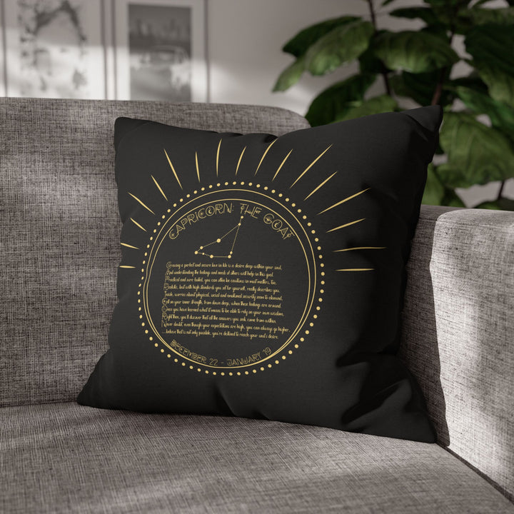 Capricorn Acrostic Poem Pillow Cover