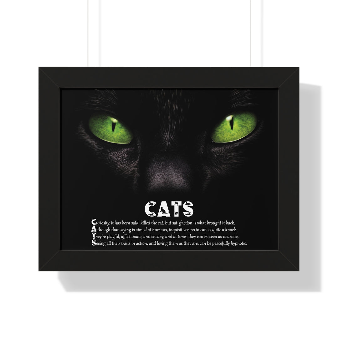 It's Just a Phrase "Cats" Framed Acrostic Poem Print