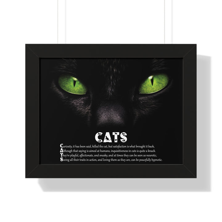 It's Just a Phrase "Cats" Framed Acrostic Poem Print