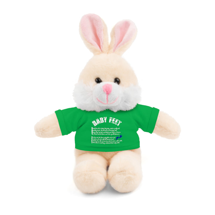 Baby Steps Stuffed Animals with Tee - Baby Feet - Blue Footprints