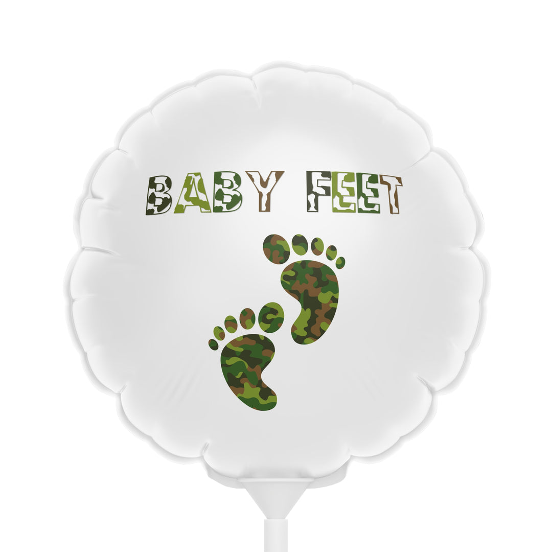 6” "Baby Feet" Baby Shower Balloon Camo
